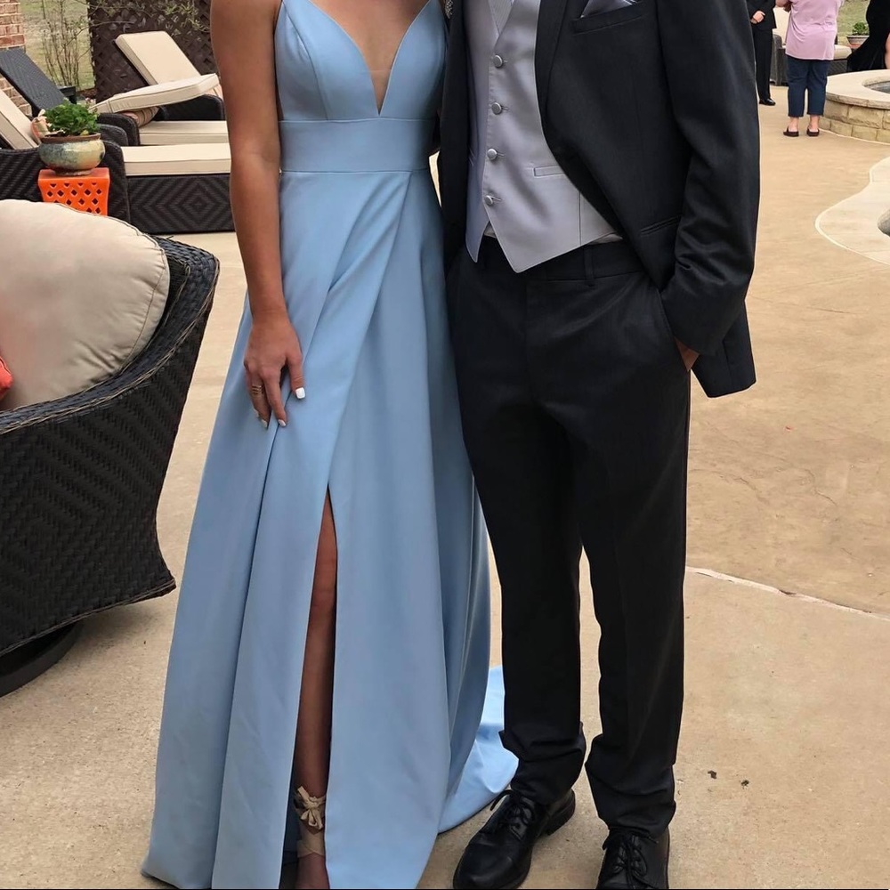 Light Blue prom dress- size 2